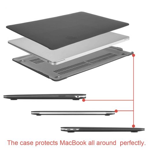 Накладка MOSISO Plastic Hard Case Shell & Keyboard Skin Black для MacBook Air 13" (2018)