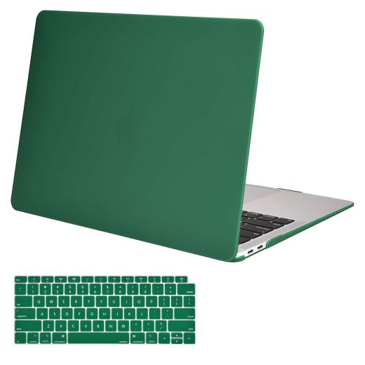 Накладка MOSISO Plastic Hard Case Shell & Keyboard Skin Peacock Green для MacBook Air 13" (2018)