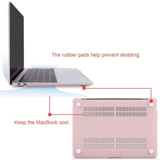 Накладка MOSISO Plastic Hard Case Shell & Keyboard Skin Roze Quartz для MacBook Air 13" (2018)