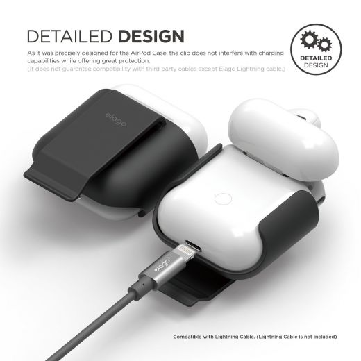 Держатели Elago Belt Clip Black для Apple AirPods