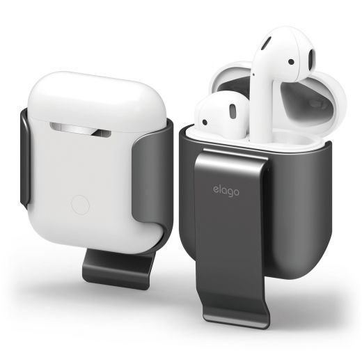 Держатели Elago Belt Clip Gray для Apple AirPods