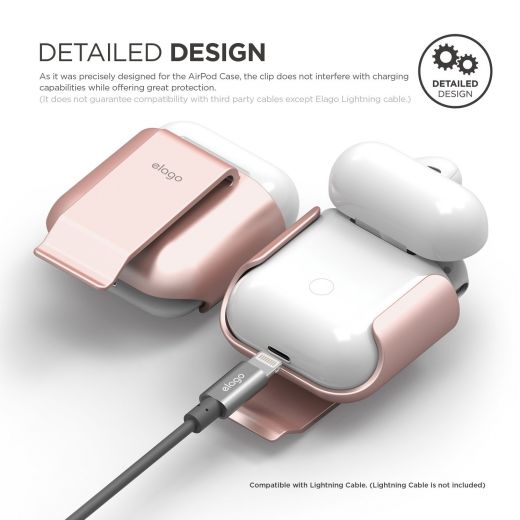 Утримувачі Elago Belt Clip Rose Gold для Apple AirPods