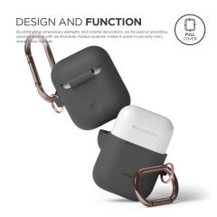 Чехол Elago Hang Dark Grey з карабином для Apple AirPods