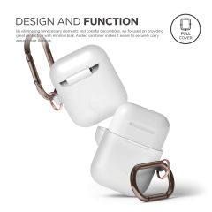 Светящийся силиконовый чехол Elago Hang Nightglow Blue з карабином для Apple AirPods