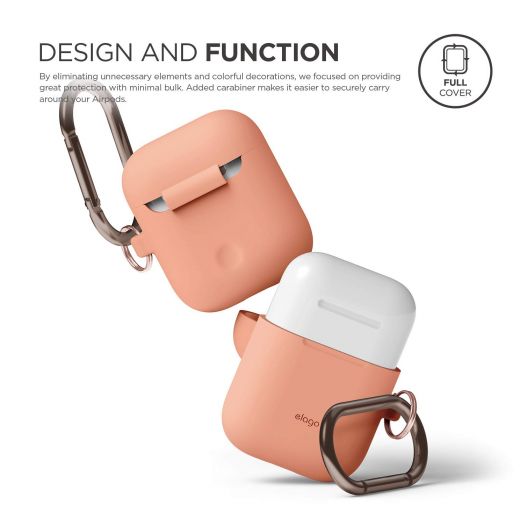 Чехол Elago Hang Peach з карабином для Apple AirPods