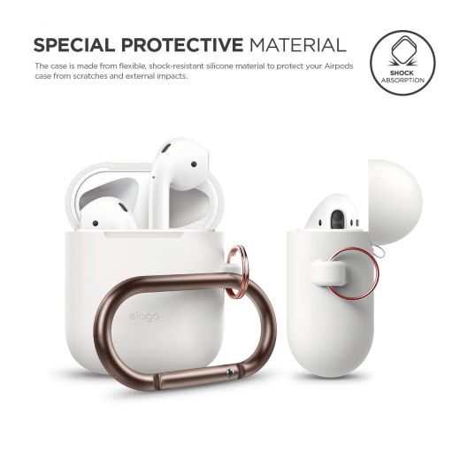 Чехол Elago Hang White з карабином для Apple AirPods