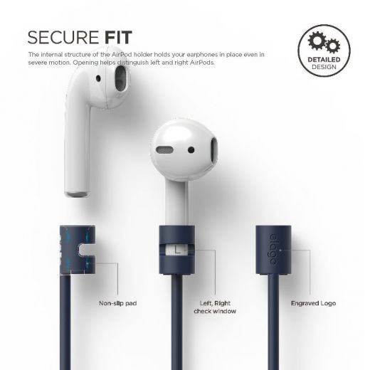 Утримувач Elago Strap Jean Indigo для Apple AirPods