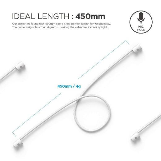 Утримувач Elago Strap White для Apple AirPods