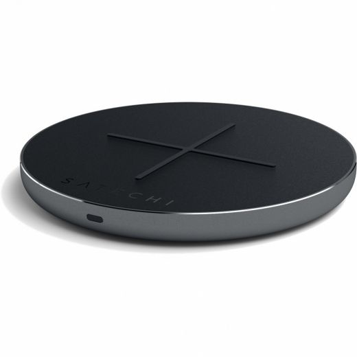 Безпровідна зарядка Satechi Aluminum Fast Wireless Charger Space Grey (ST-IWCBM)