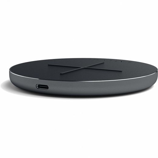 Безпровідна зарядка Satechi Aluminum Fast Wireless Charger Space Grey (ST-IWCBM)