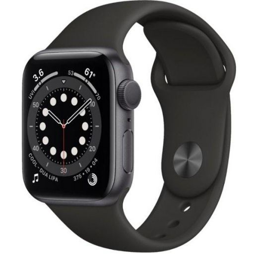 Apple Watch Series 6 GPS 40mm Space Gray Aluminum Case with Black Sport Band (MG133)