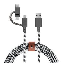 Кабель Native Union Belt Cable Universal Zebra (2 m) (BELT-ULC-ZEB-NP)