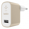 Мережевий зарядний пристрій Belkin USB Mixit Premium (USB 2.4Amp), Gold (F8M731vfGLD)