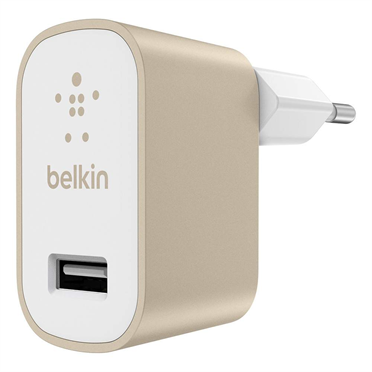 Мережевий зарядний пристрій Belkin USB Mixit Premium (USB 2.4Amp), Gold (F8M731vfGLD)