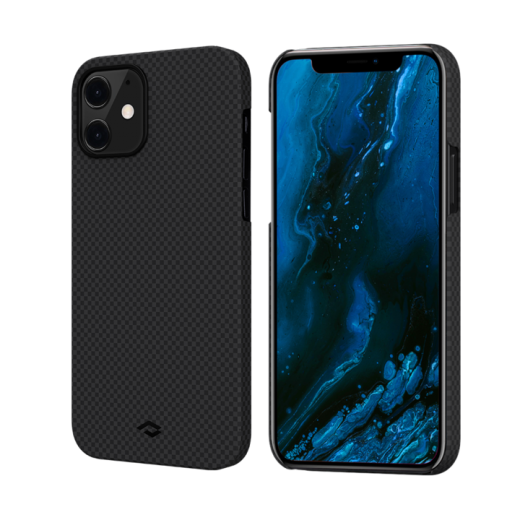 Карбоновий чохол Pitaka MagEZ Case 2 Black/Grey (Plain) для iPhone 13 mini