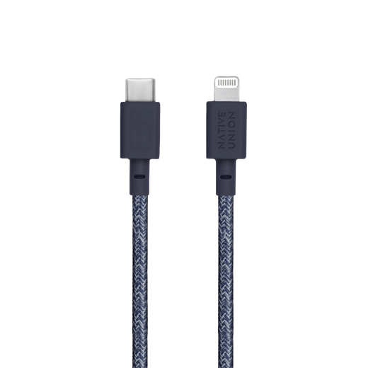 Кабель Native Union Belt Cable XL USB-C to Lightning Indigo (3 m) (BELT-CL-IND-3-NP)