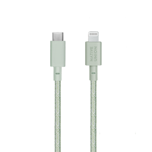 Кабель Native Union Belt Cable USB-C to Lightning Sage (1.2 m) (BELT-CL-GRN-2-NP)