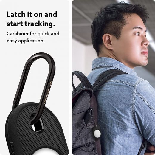 Підвіска Caseology Vault  Matte Black для Apple AirTag Case (2021)