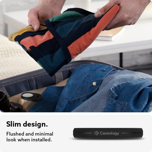 Підвіска Caseology Vault  Matte Black для Apple AirTag Case (2021)