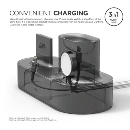 Док-станция Elago Charging Hub Black для iPhone/Apple Watch/AirPods