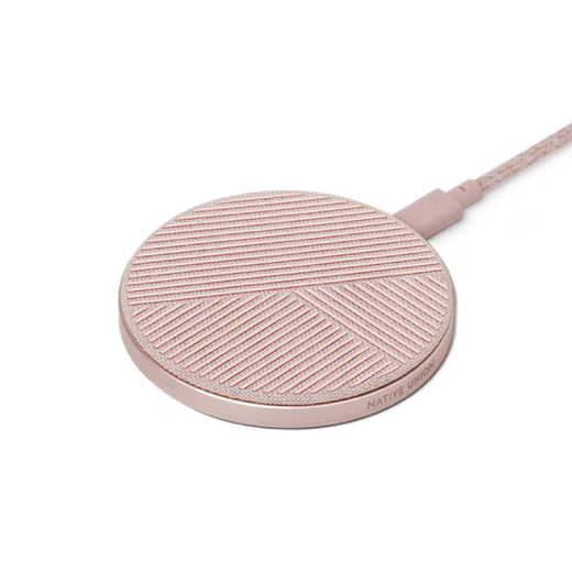 Бездротова зарядка Native Union Drop Wireless Charger Fabric Rose (DROP-ROSE-FB-V2)