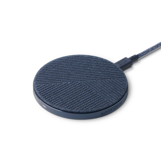 Беспроводная зарядка Native Union Drop Wireless Charger Fabric Indigo (DROP-IND-FB-V2)