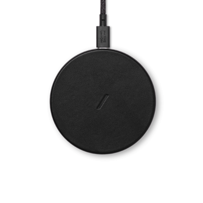 Беспроводная зарядка Native Union Drop Classic Leather Wireless Charger Black (DROP-BLK-CLTHR-NP)