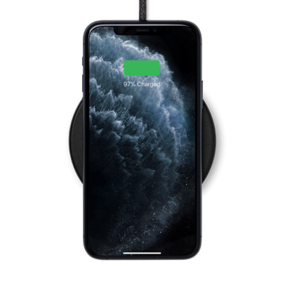 Беспроводная зарядка Native Union Drop Classic Leather Wireless Charger Black (DROP-BLK-CLTHR-NP)