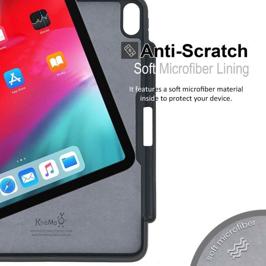 Чохол Khomo Dual Case Cover with Pencil Holder Carbon Fiber для Apple iPad Pro 12.9’ (2018)