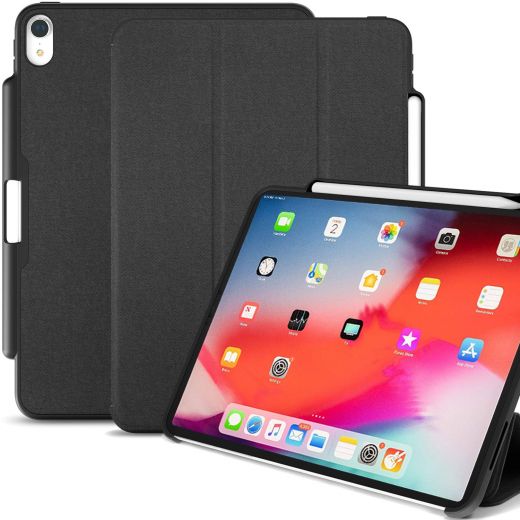 Чехол Khomo Dual Case Cover with Pencil Holder Charcoal Black для Apple iPad Pro 12.9’ (2018)