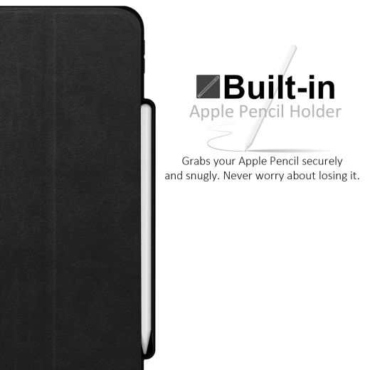 Чехол Khomo Dual Case Cover with Pencil Holder Leather Black для Apple iPad Pro 12.9’ (2018)