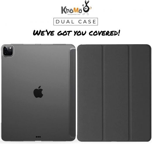 Чохол Khomo Dual Hybrid See Through Series Black для iPad Pro 12.9" (2020)