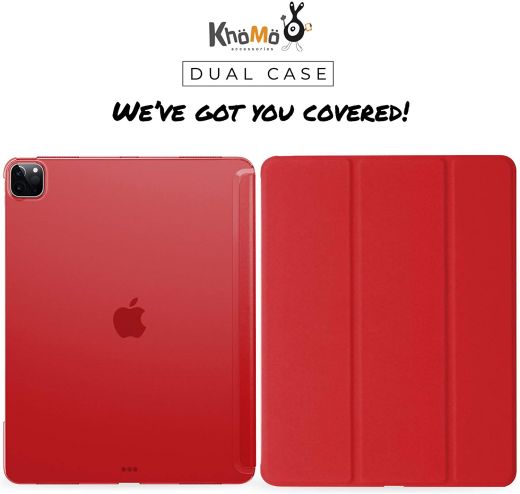 Чохол Khomo Dual Hybrid See Through Series Red для iPad Pro 12.9" (2020)