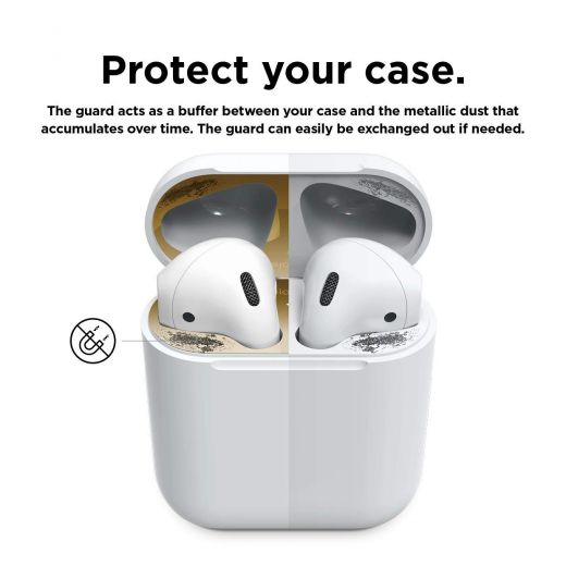 Защита от пыли Elago Dust Guard Gold 2pcs для AirPods