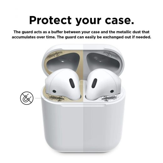 Захист від пилу Elago Dust Guard Matte Gold 2pcs для AirPods