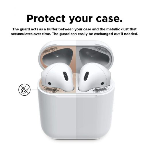 Защита от пыли Elago Dust Guard Matte Rose Gold 2pcs для AirPods