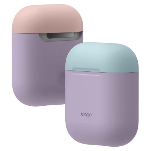 Чехол Elago Silicone Duo Case Lavender/Pastel Blue/Lovely Pink (EAPDO-LV-PBLPK) для Airpods