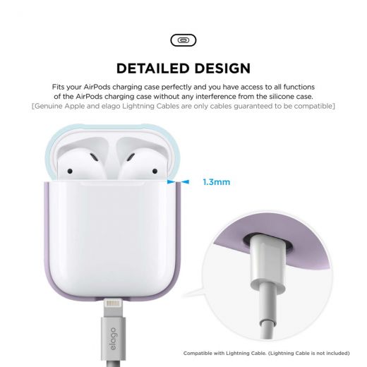 Чохол Elago Silicone Duo Case Lavender/Pastel Blue/Lovely Pink (EAPDO-LV-PBLPK) для Airpods