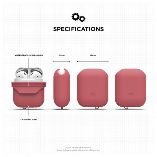 Чохол Elago Waterproof Case Italian Rose (EAPWF-BA-IRO) для Airpods