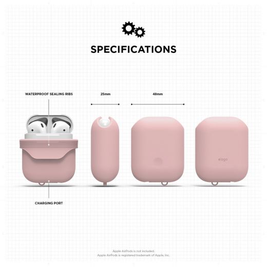 Чохол Elago Waterproof Case Lovely Pink (EAPWF-BA-LPK) для Airpods