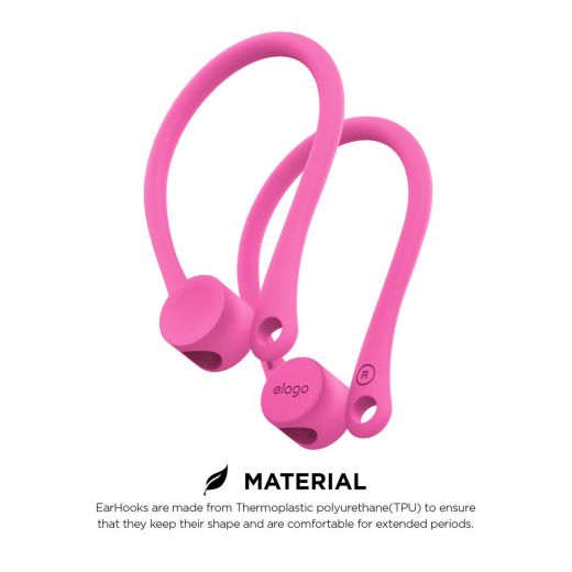 Держатели Elago EarHook Hot Pink (EAP-HOOKS-HPK) для Apple AirPods