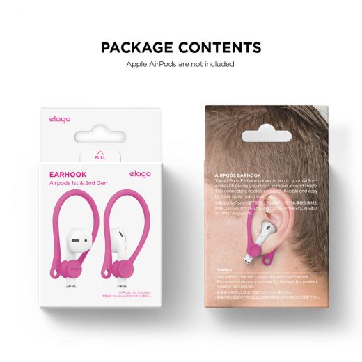 Держатели Elago EarHook Hot Pink (EAP-HOOKS-HPK) для Apple AirPods