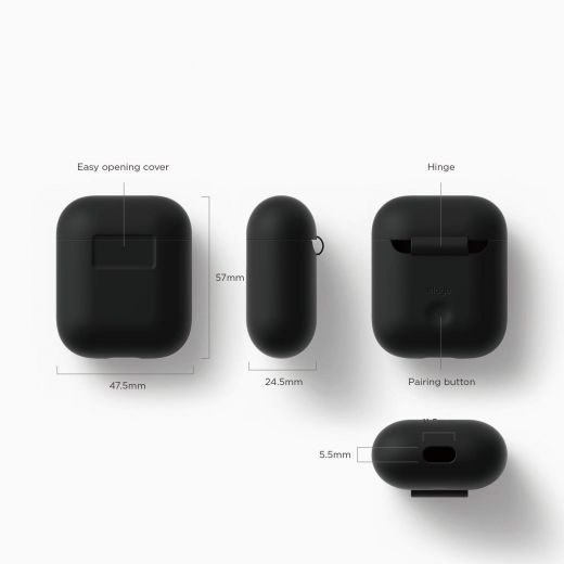 Чехол Elago Silicone Case Black (EAPSC-BK) для Airpods