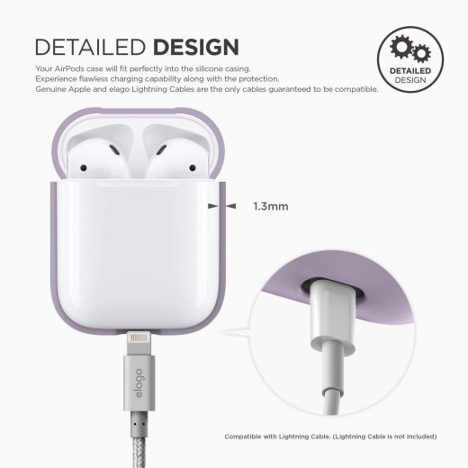 Чехол Elago Silicone Case Lavender (EAPSC-LV) для Airpods