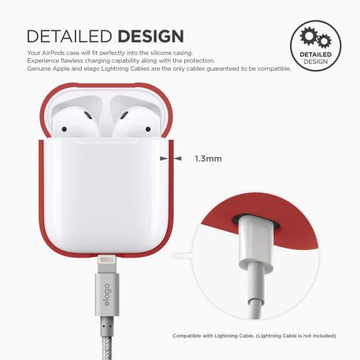 Чехол Elago Silicone Case Red (EAPSC-RED) для Airpods