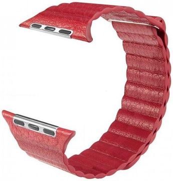Ремінець Apple Leather Loop Red (High copy) для Apple Watch 38/40mm