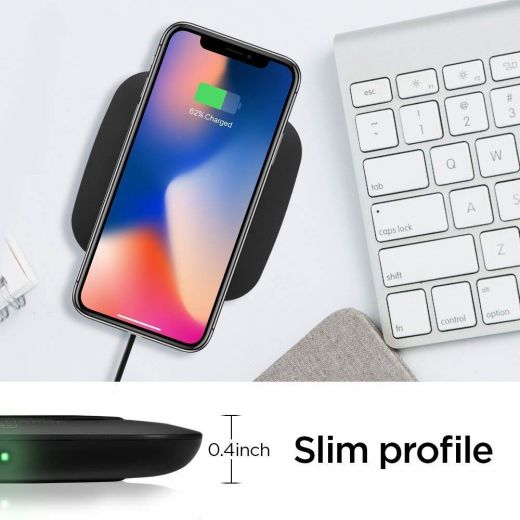 Беспроводная зарядка Spigen Essential® F301W Wireless Charger Black