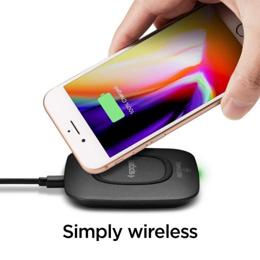 Беспроводная зарядка Spigen Essential® F301W Wireless Charger Black