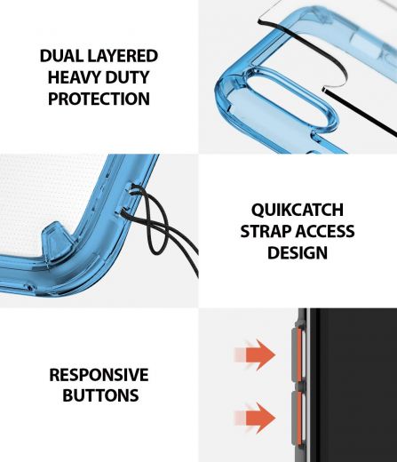Чохол Ringke Fusion Aqua Blue для iPhone XR