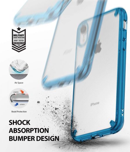 Чохол Ringke Fusion Aqua Blue для iPhone XR